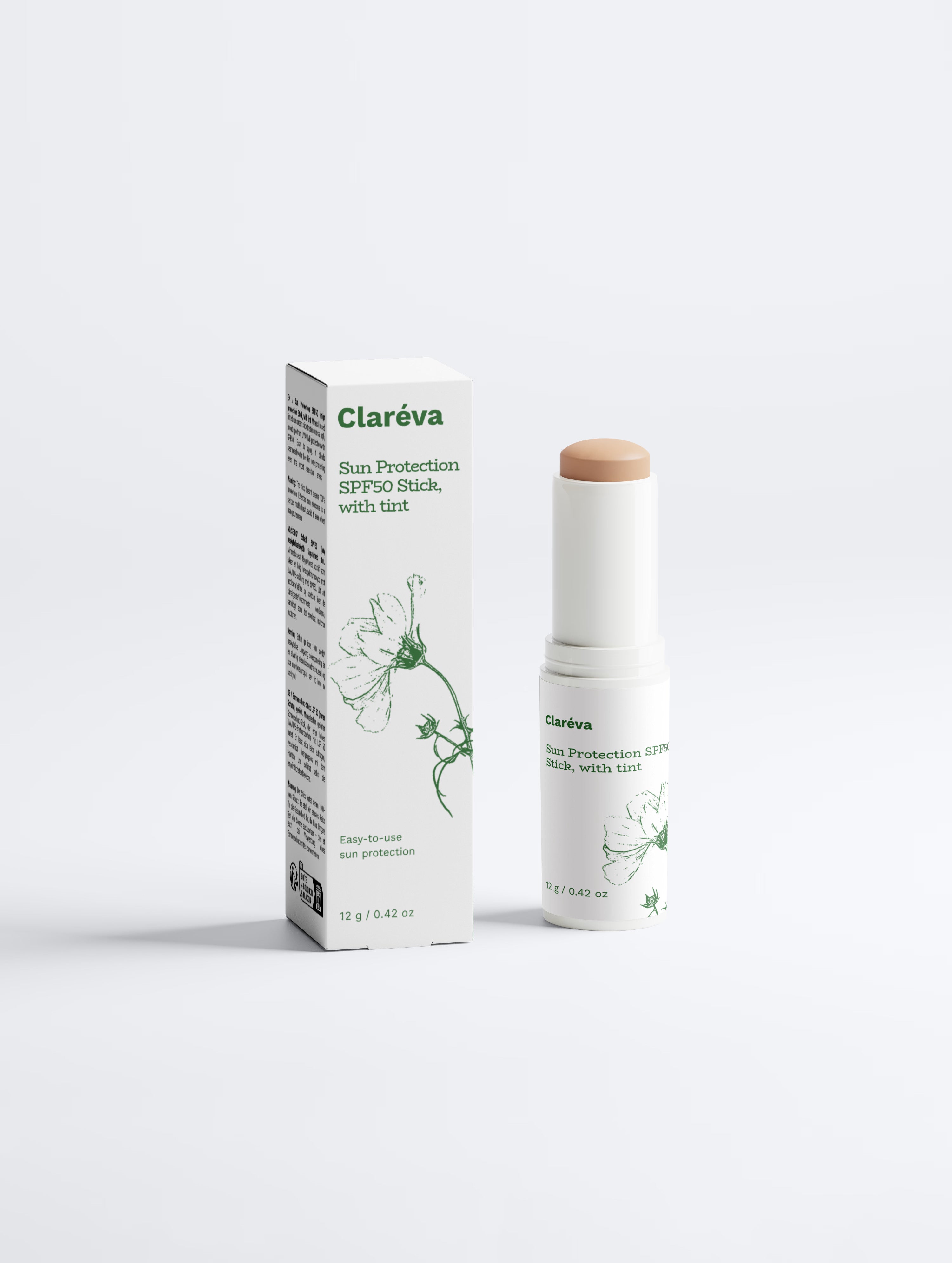 SPF 50 Tinted Mineral Sunscreen Stick 12g – Sunscreen by Claréva