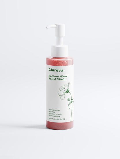 Radiant Glow Facial Wash 145ml – Cleanser by Claréva
