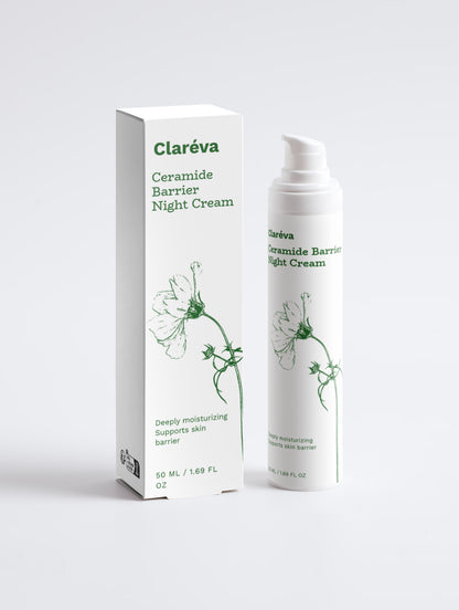 Ceramide Night Cream, Ecocert Natural – Moisturiser by Claréva
