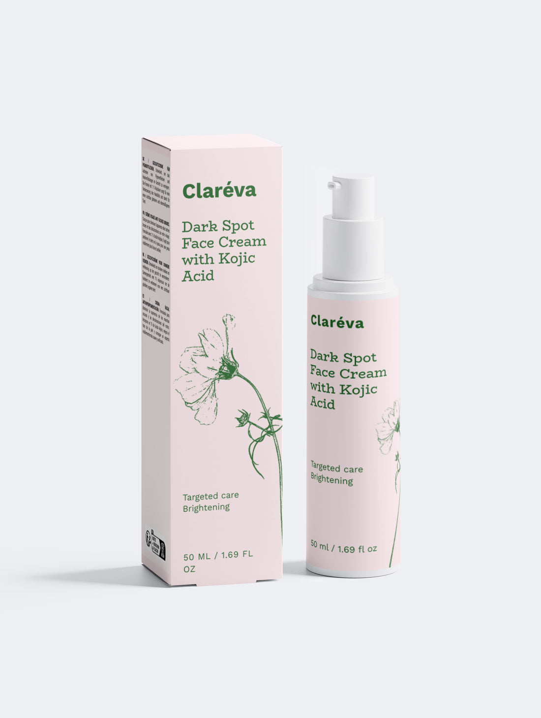 Dark Spot Face Cream with Kojic Acid 50ml – Moisturiser by Claréva