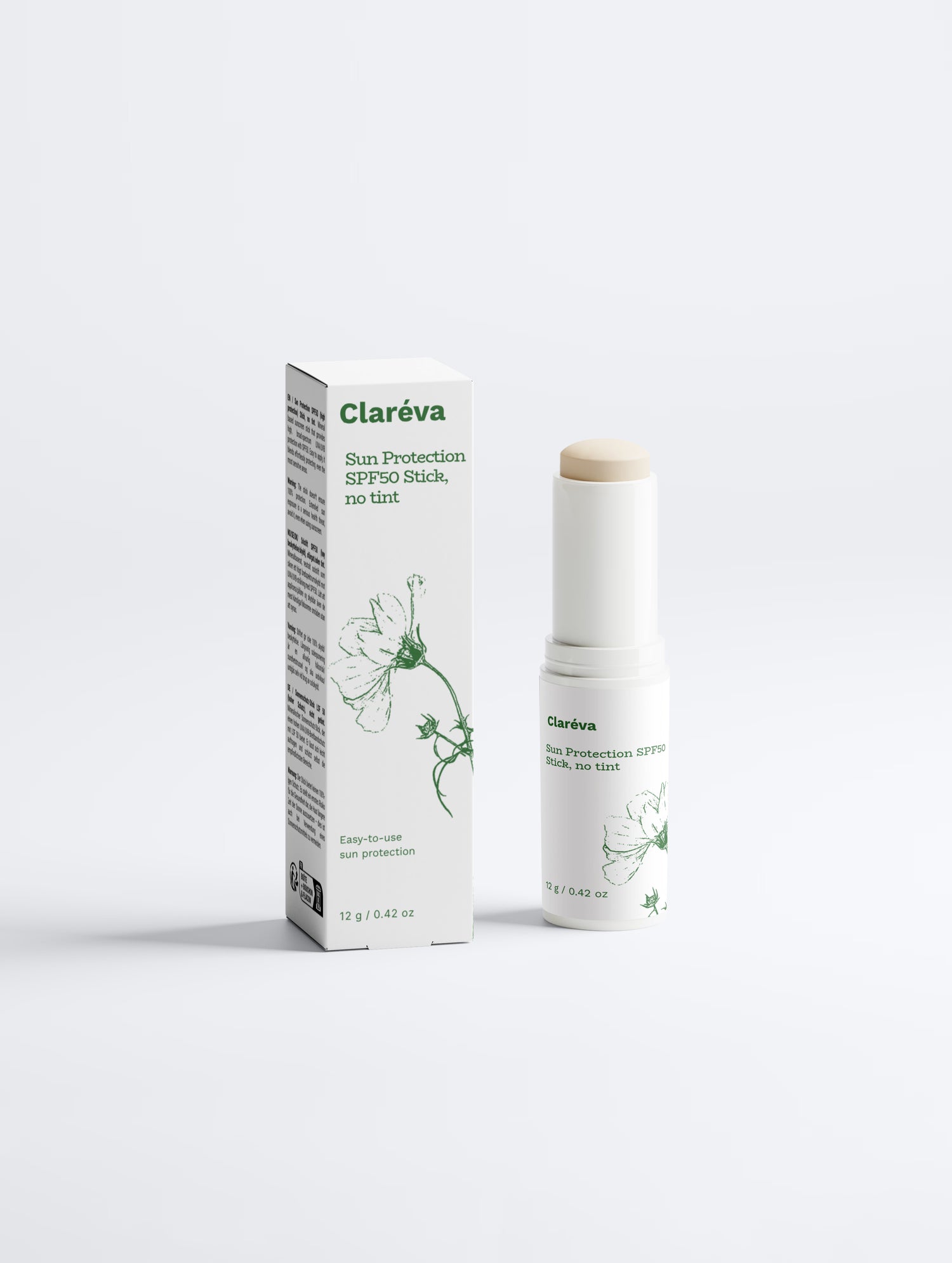 SPF 50 Mineral Sunscreen Stick 12g – Sunscreen by Claréva